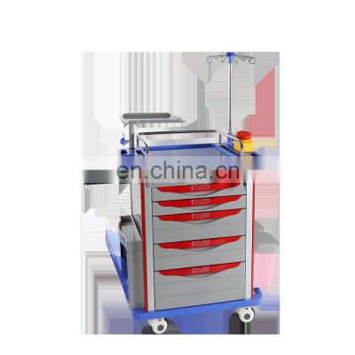 Hospital use ABS Medical Emergency Trolley/Medical Trolley Equipment price best