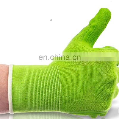Eco Friendly Bamboo Garden Gloves with Protective Grip Coating Foam Latex Gloves