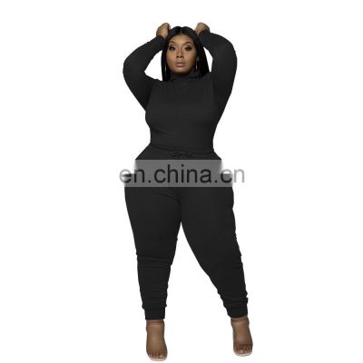 Spring and summer new fashion loose suit clothing wholesale custom solid color large size long-sleeved trousers casual women's