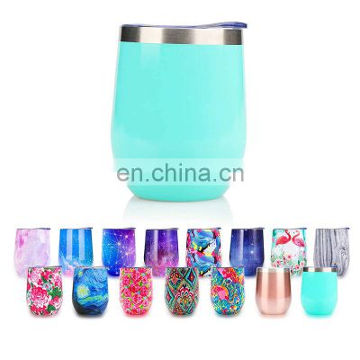Hot Sale 8oz 12oz double wall 304 food grade stainless steel vacuum insulated wine tumbler cups