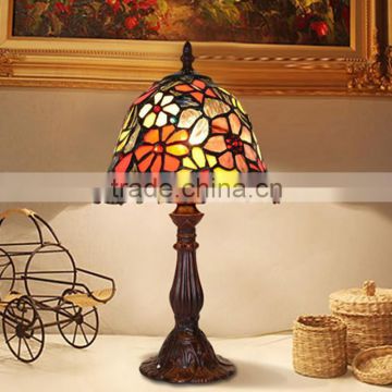 wholesale 8"W Butterfly Flowers Stained Glass Tiffany Style Table Desk Lamp, Zinc Base!