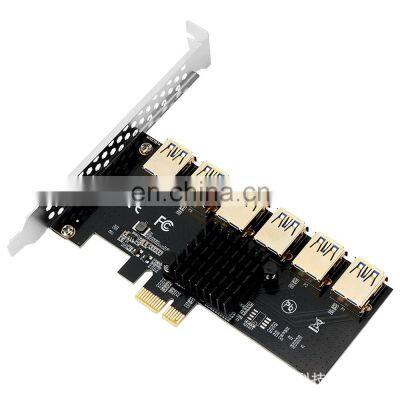 Pci-e To Pci-e Adapter 1 Turn 6 Pci-express Slot 1x To 16x Usb 3.0 Special Riser Card Extender Pcie Converter Pcie 1 To 6