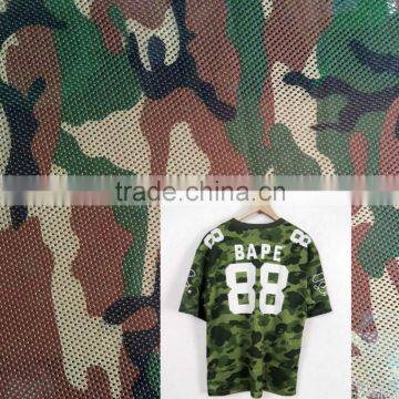 100% polyester breathable camouflage jersey fabric