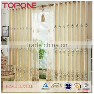 High grade blending polyester luxury three-dimensional jacquard ready made curtain