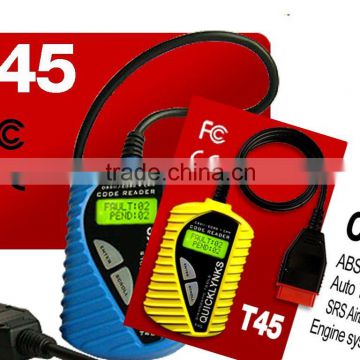 Made in China OBD2 diagnostic tool Trouble Code Diagnose Tool T45,abs,airbag,engine,trans code reader