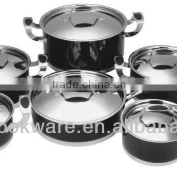 12Pcs Geman Technologic High Temperature Painting Stainless Steel Cookware