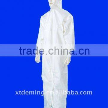 Disposable Non-woven Microporous Film Protective Clothing with Hood