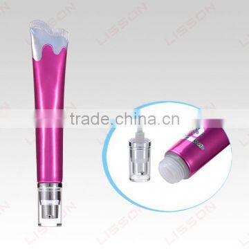 Round ABL Lip Gloss Plastic Cosmetic Tube With Slanted Head