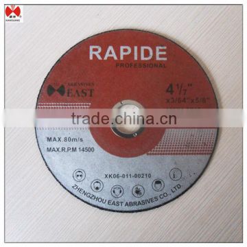 4'' resin cutting wheel for stainless steel