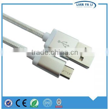 high-speed white micro usb 2.0 male right angle short cable mobile phone charging