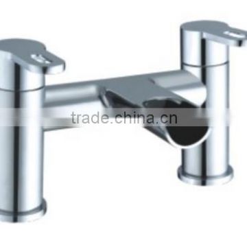 Cosmopolitan Double Handle Waterfall Open Spout Bath Filler Taps with Deck Mounted(Q14205)