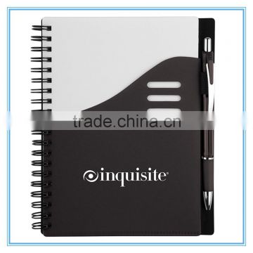 promotional spiral journal Note book with pen-HYXQ005