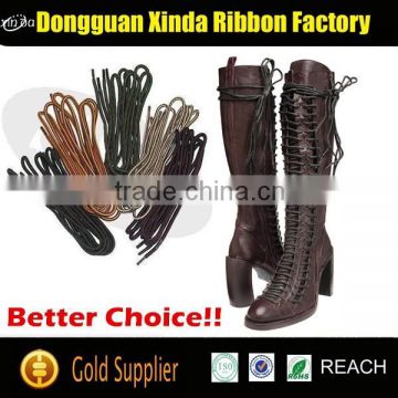 Round waxed shoe laces custom shoelaces boots laces