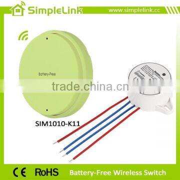 Energy harvesting self-powered RF 433MHz smart home switch