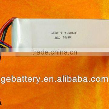 li-polymer 11.1v 4000mah rc toy battery 35C