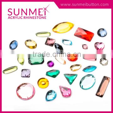 Plastic rhinestone transparent crystal rhinestone teardrop flatback ab colors sew on gems for wholesales