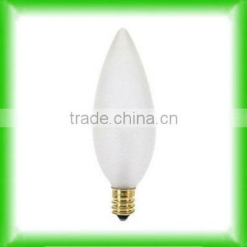 C32 frosted incandescent light bulb