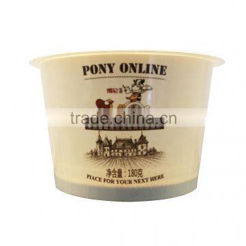 Environmental protection biodegradable reusable ice cream cups with lids with flexo logo printing customizing