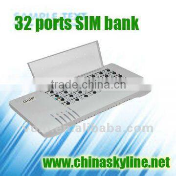 Sim Bank with 32 Sim cards which can work with 4pcs 8 GoIP/support H323 SIP