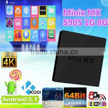 Original MINI MX Amlogic S905 Bluetooth4.0 4K Kodi Preinstalled Android 4.4 TV Box 2G/16G H.264/H.265 10Bit 3D Media Player