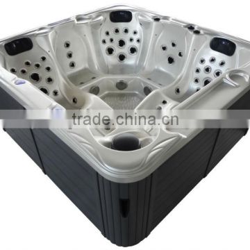 Home acrylic shell 2 lounge 5 persons chinese outdoor whirlpool hot tub