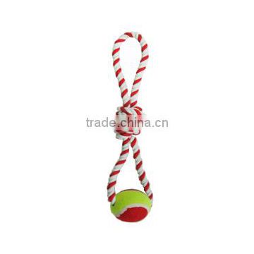 Custom made Cotton Rope Tug And Toss Dog Toy/tennis ball toys