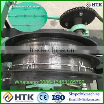 HTK barber wire fence machinery, double twisted barbed wire machine