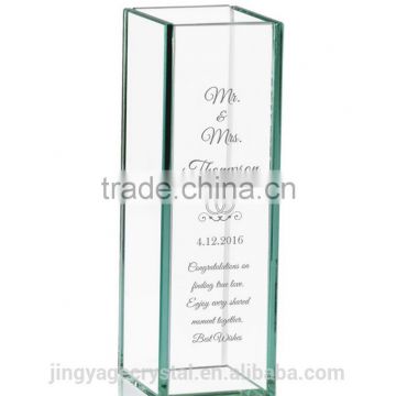 Mr And Mrs Personalized Tall Glass Vase
