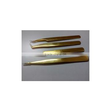 Gold Plated Eyelash Extension Tweezers