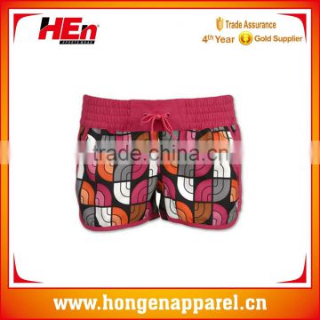 Hongen apparel Women Summer Hot Sublimated Printed Beach Board Shorts