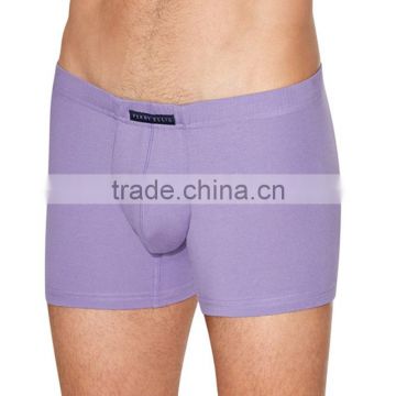 Soft and cheaper blank plain purple mens cotton boxer shorts fabric