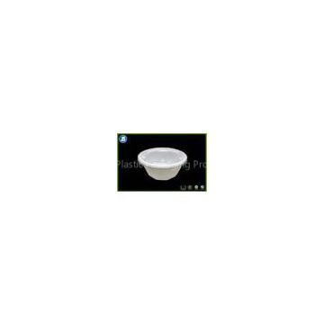 Disposable catering plastic food trays , PE white color soup bowl
