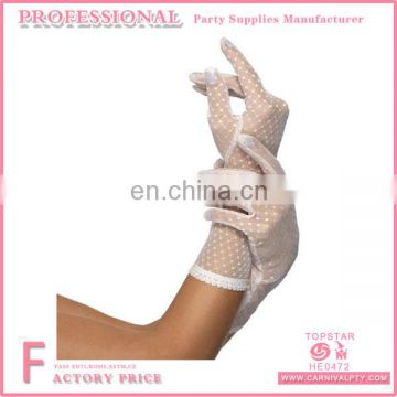 Finger Coated White Lace Gloves for Wedding Party