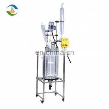 Explosion Proof 50L Jacketed Glass Reactor with PTFE Valves