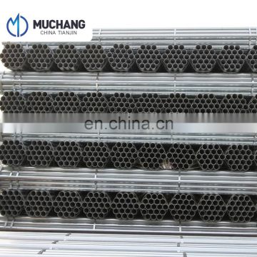 5.8m 6m length sch40 galvanized ERW welded round steel tube pipe