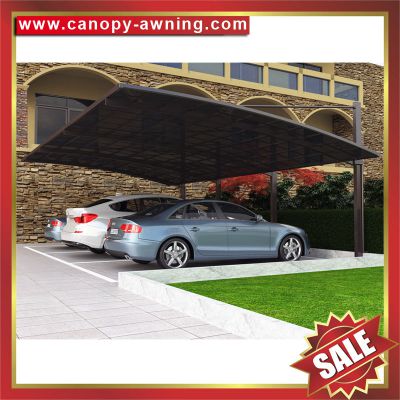 hot sale outdoor alu aluminum PC polycarbonate cantilevered braces carport park car shelter canopy awning