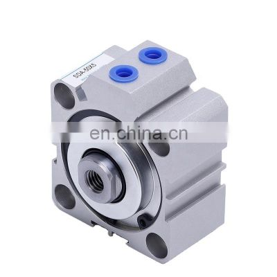 High Quality SDA Series Thin Type Aluminum Alloy Short Stroke Single/Double Acting Pneumatic Compact Cylinder