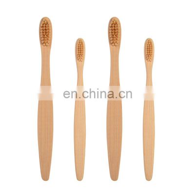 mini Natural wooden Handle soft nylon bristle bamboo toothbrush travel for kids