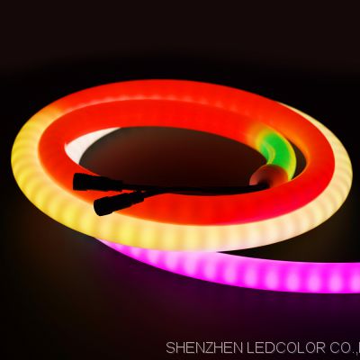 Led 60 leds/m Flex Neon Strip Waterproof any View 360 Degree 80CRI Remote Control RGB color changed