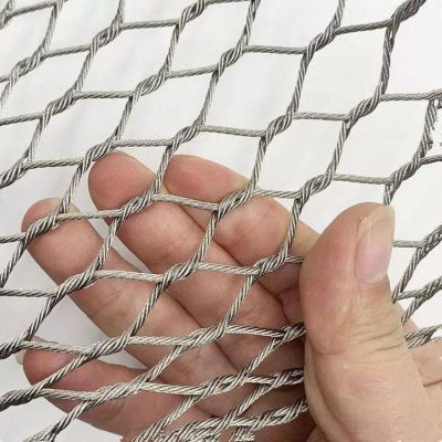 Stainless steel rope drop safety net, steel rope drop net, high-rise area drop net