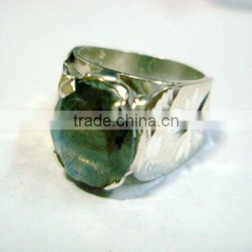 Natural Labradorite silver gemstone rings