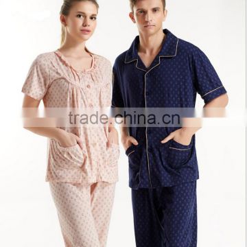 Spring and Autumn cotton pajamas wholesale for lady and men