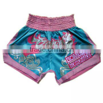 2016 new arrival free design custom logo muay thai boxing shorts