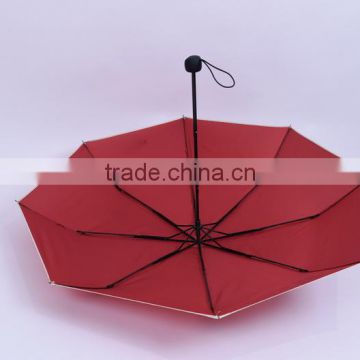 21 inch 3 red color fold umbrella