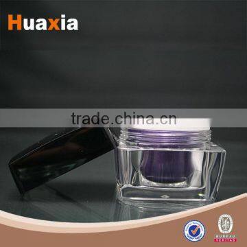 High End New Design Hot Stamping square cosmetic cream acrylic jar