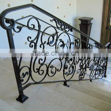 modern wrought iron stair handrails