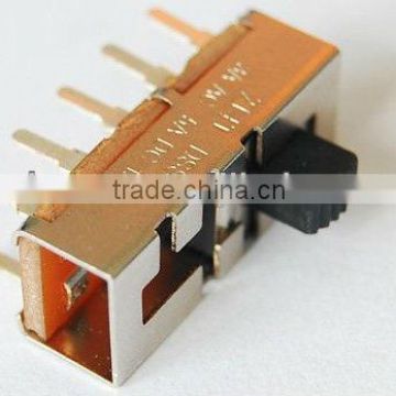 Standard SWITCH SLIDE SP3T Circuit On-On-On0.4VA @ 20VAC/DC Through Hole Vertical PC Pin