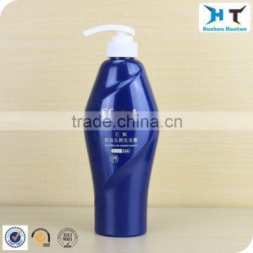 Blue color custom plastic pet shampoo bottle 500ml