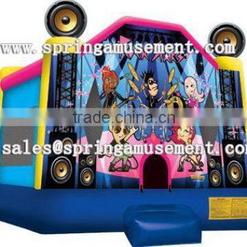 Popular newest pop band theme printing inflatable bouncy castle, inflatable jumping castle, inflatable toys SP-PP041