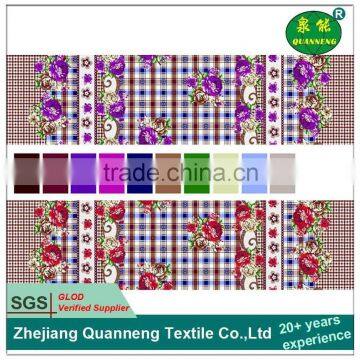 Microfiber flower printing home textile fabric